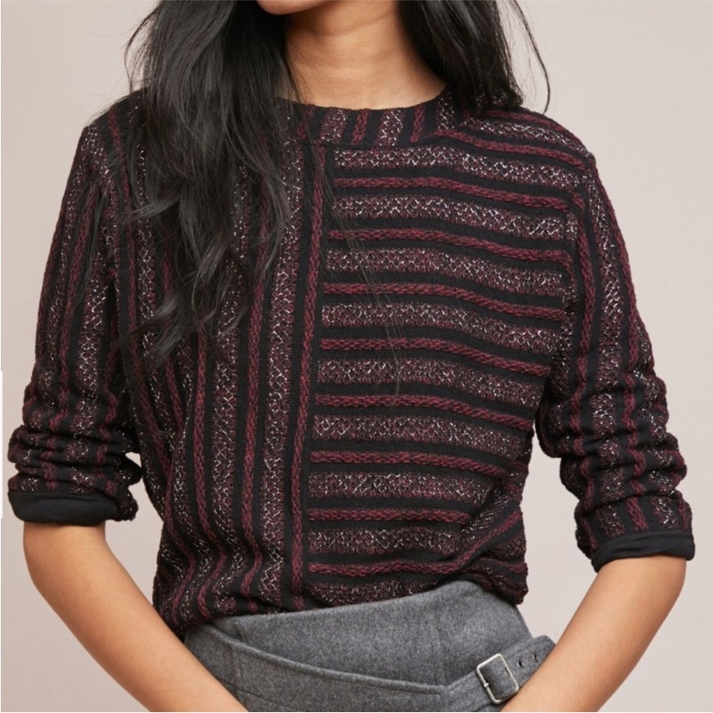 Anthropologie Celeste Striped Pullover XXS NWT